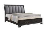 Crown Mark Jaymes King Storage Bed in Dark Brown image