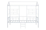 Rhonda Twin Loft Bed White, Silver, & Black