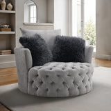 Sofi Button Tufted Swivel Chair