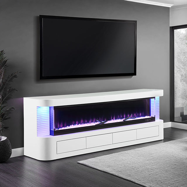 Luken 71" TV Stand w/ Electric Fire Place - Furniture World