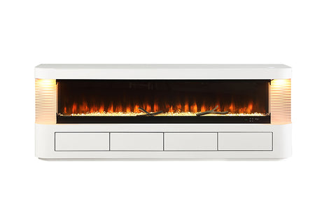 Luken 71" TV Stand w/ Electric Fire Place - Furniture World