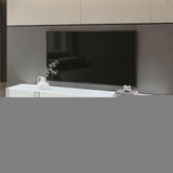 Larvik TV Stand White w/ Silver Frame