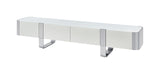Larvik TV Stand White w/ Silver Frame