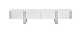 Larvik TV Stand White w/ Silver Frame