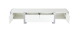 Larvik TV Stand White w/ Silver Frame