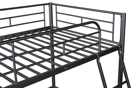 Myles Twin Loft Bed White, Silver & Black - Furniture World
