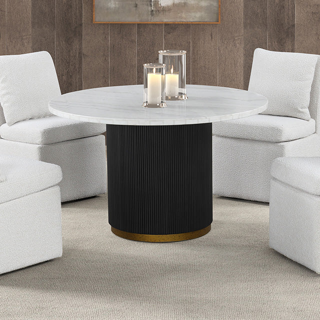 Varde Round Dining Marble Table - Furniture World
