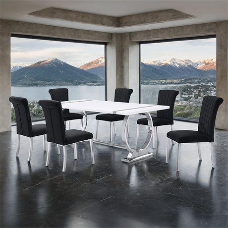 Holbaek 5 Pc 80" Dining Table Set - Furniture World