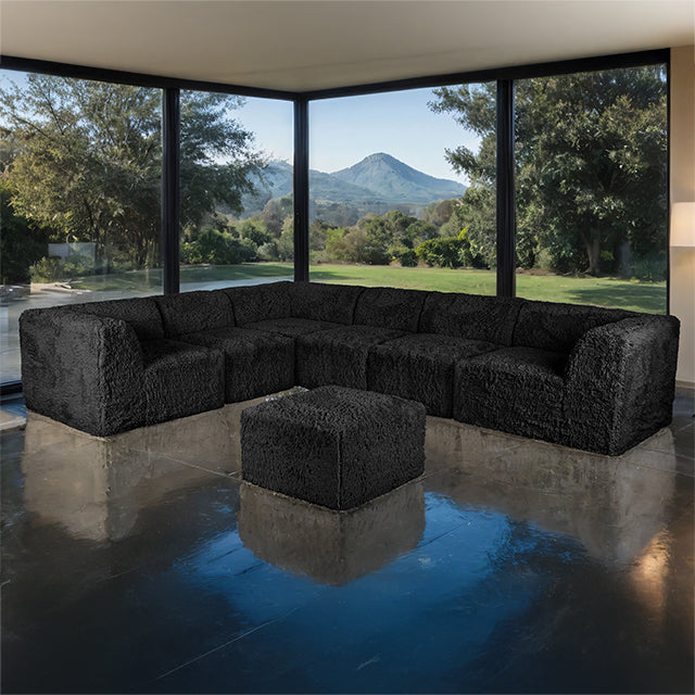 Nappi Large L-Sectional w/ Ottoman (Compressed Foam) - Furniture World