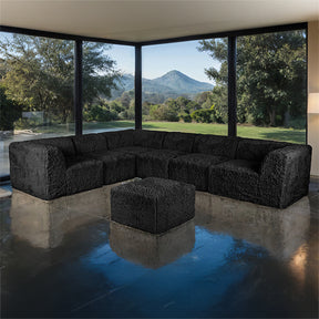 Nappi Large L-Sectional w/ Ottoman (Compressed Foam) - Furniture World