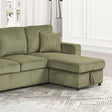 Yves Sectional Green - Furniture World