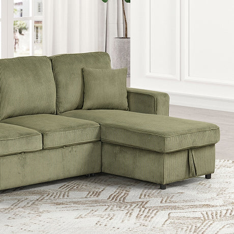 Yves Sectional Green - Furniture World