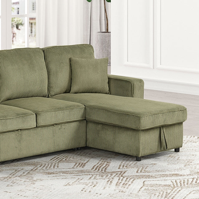 Yves Sectional Green - Furniture World