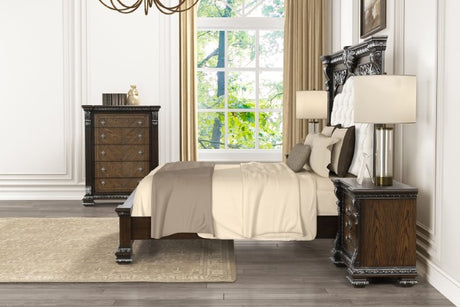 Promenade Bed Dark Brown & White - Furniture World
