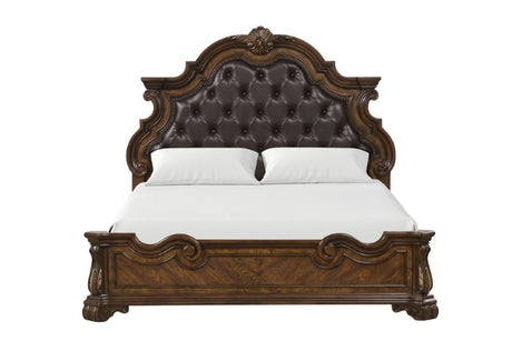 Leovanni 4 Pc Queen Bedroom Set Brown - Furniture World