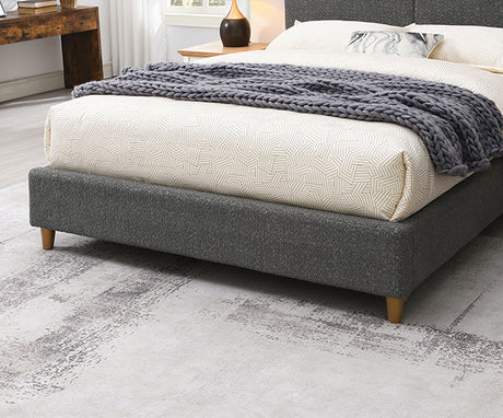 Stavern Bed Black & Grey - Furniture World