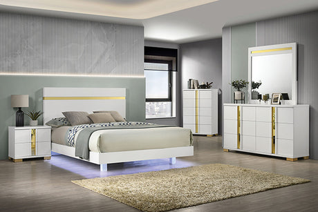 Lillestrom E.King, Queen, Full, & Full Bed Black & White - Furniture World