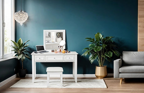 Naucalpan Vanity w/ Stool - Furniture World