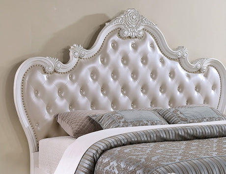 Ventresca Bed White & Chrome - Furniture World