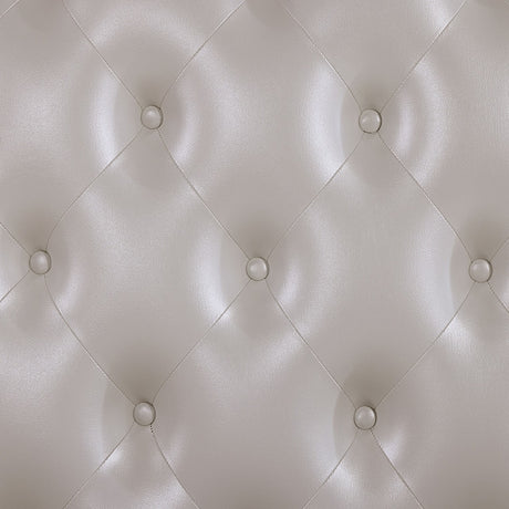 Ventresca Bed White & Chrome - Furniture World