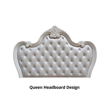 Ventresca Bed White & Chrome - Furniture World