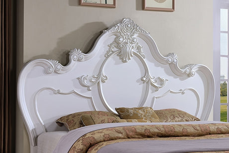 Roselli Bed Chrome & White - Furniture World
