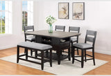 Crown Mark Furniture Frey Counter Height Bench In Dark Brown