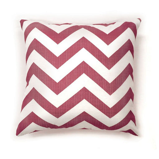 Zoe Red Chevron 18" X 18" Pillow, Red Chevron (2/CTN) image