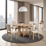 Oberto 5 Pc Round Dining Table Set