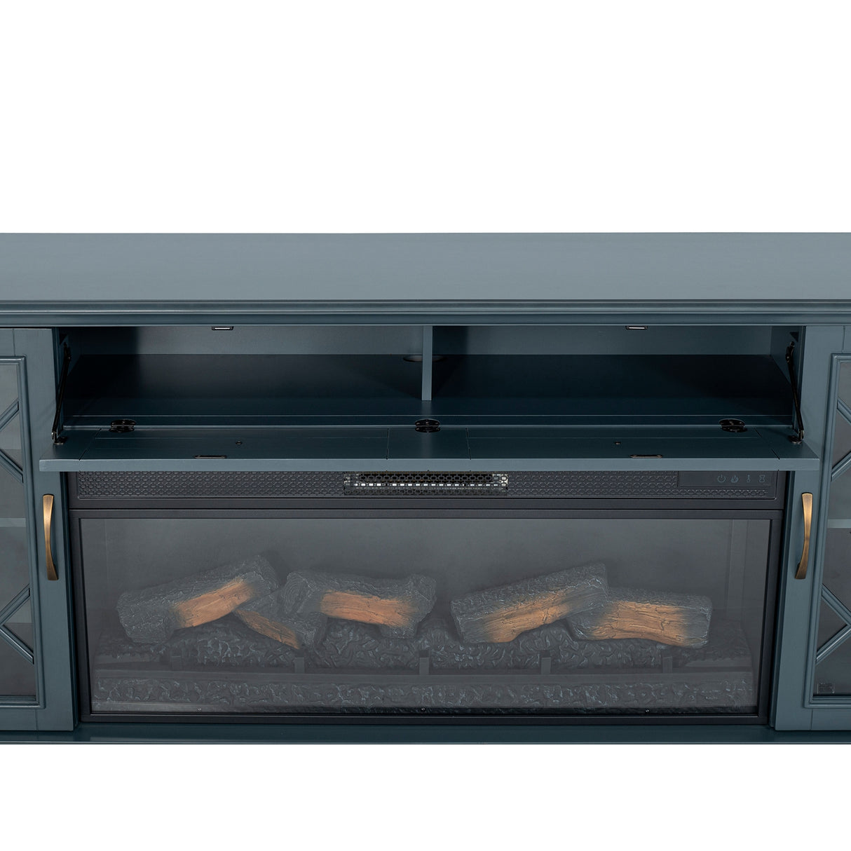 Fidel 74'' TV Console w/ Electric Fireplace
