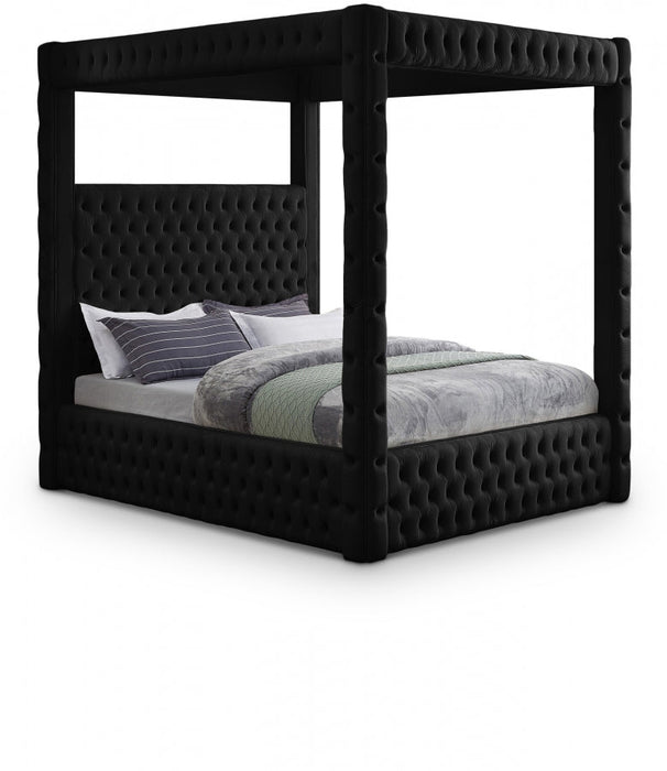 Canopy Velvet Bluetooth Bed Furniture World
