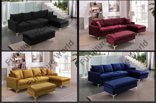 LCL-021 Sectional w/ Ottoman Furniture World