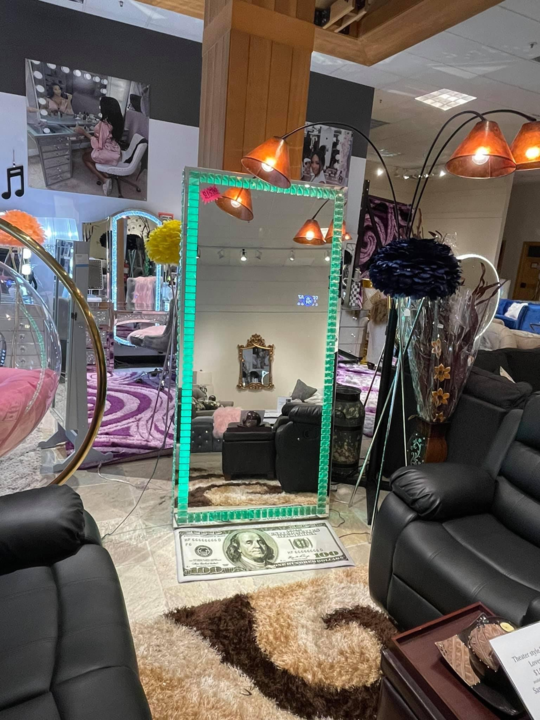 LED Mirror w/ Bluetooth Speaker Furniture World