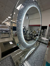 Diamond Crush Oval Mirror - Furniture World